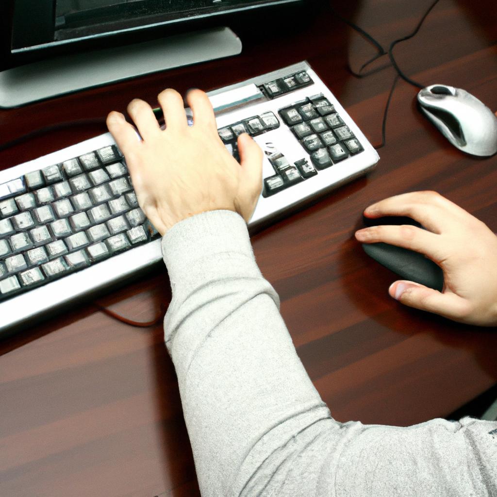 Person working on computer coding